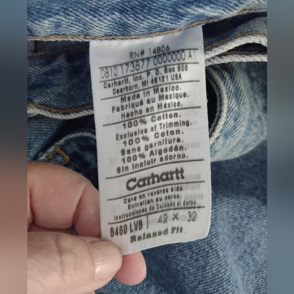 Carhartt 42 x 32 mens relaxed fit denim jeans. EXCELLENT condition! Prel… - Picture 5 of 6